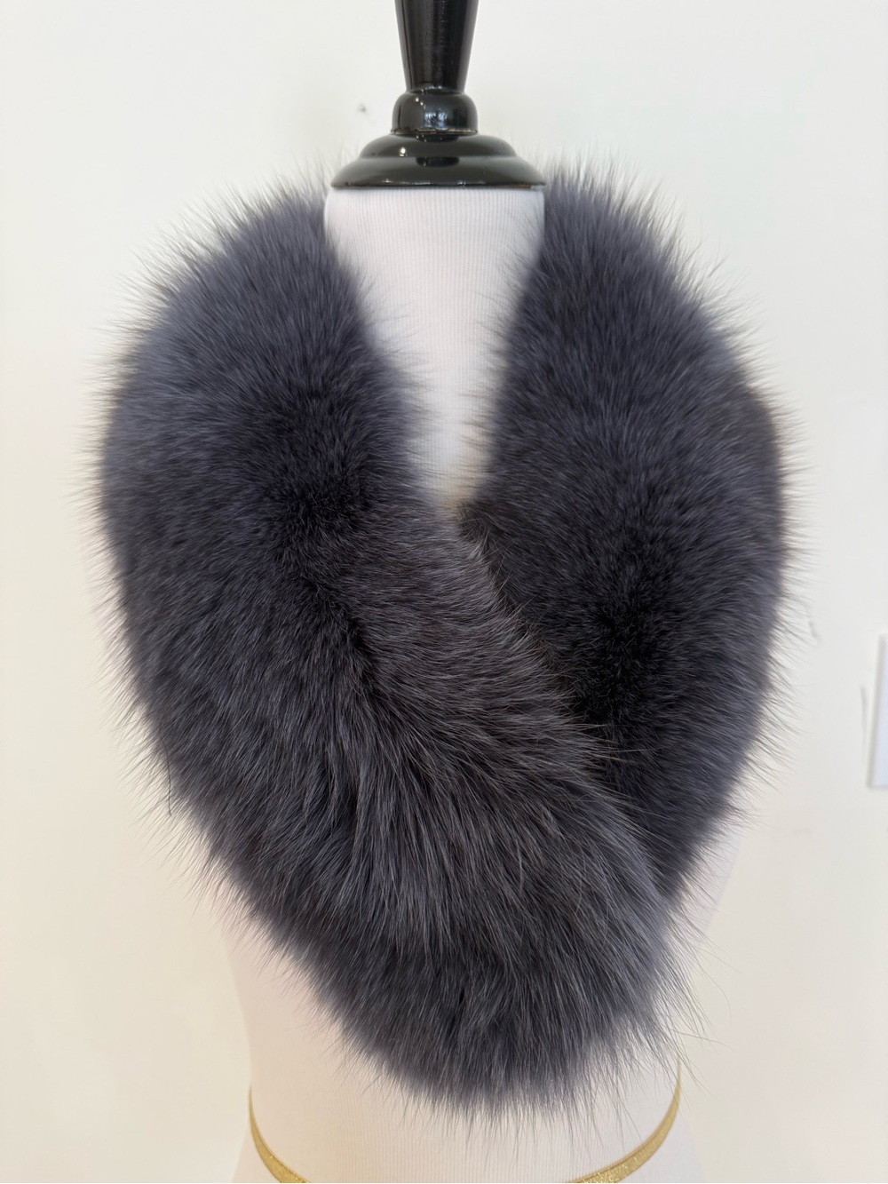 Luxurious Gray Fox Fur Collar Scarf - Premium Women’s Accessory